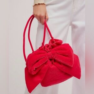 Free People Belle Velvet Bow Bag